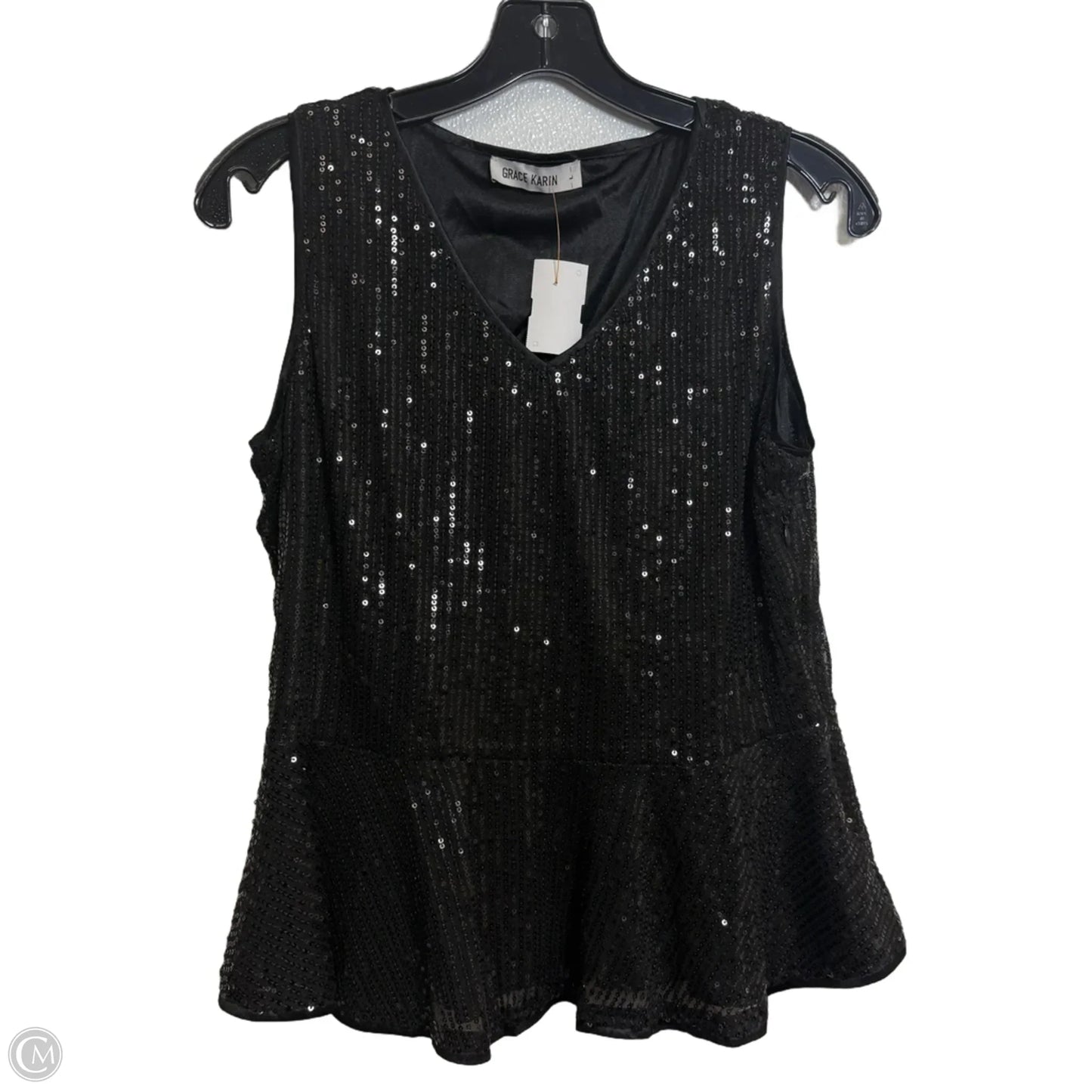 Top Sleeveless By Clothes Mentor In Black, Size: L