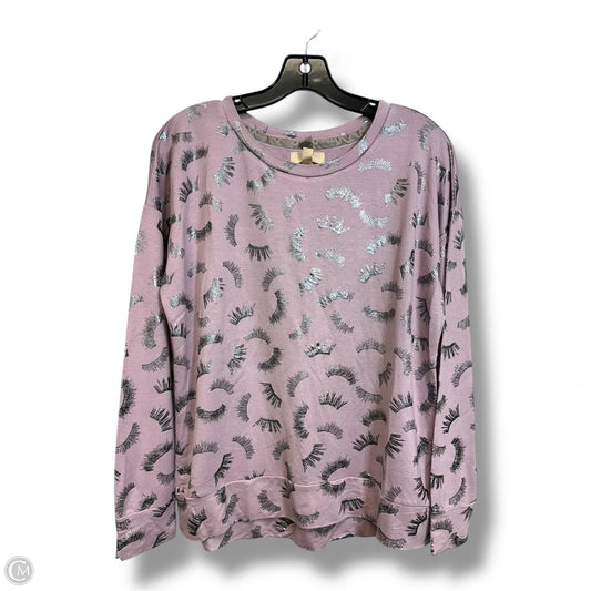 Top Long Sleeve Basic By Cupio In Purple, Size: L