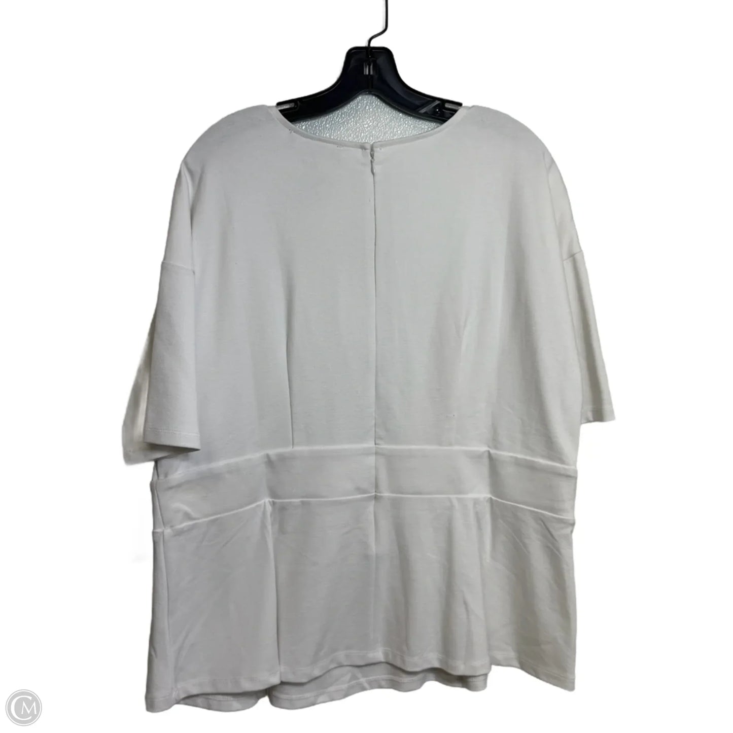 Top Short Sleeve Basic By Eloquii In White, Size: 18
