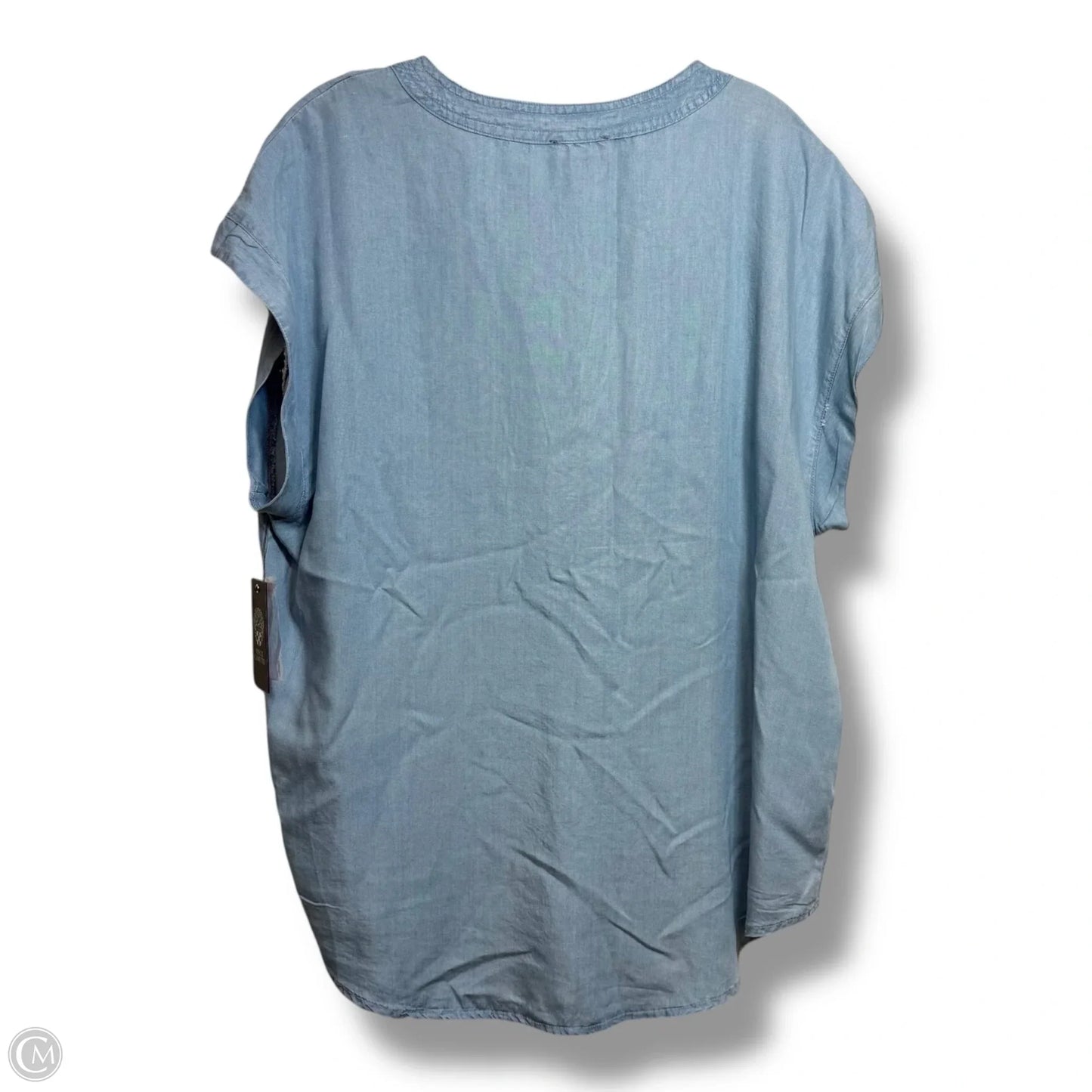 Top Short Sleeve Basic By Vince Camuto In Blue, Size: Xl