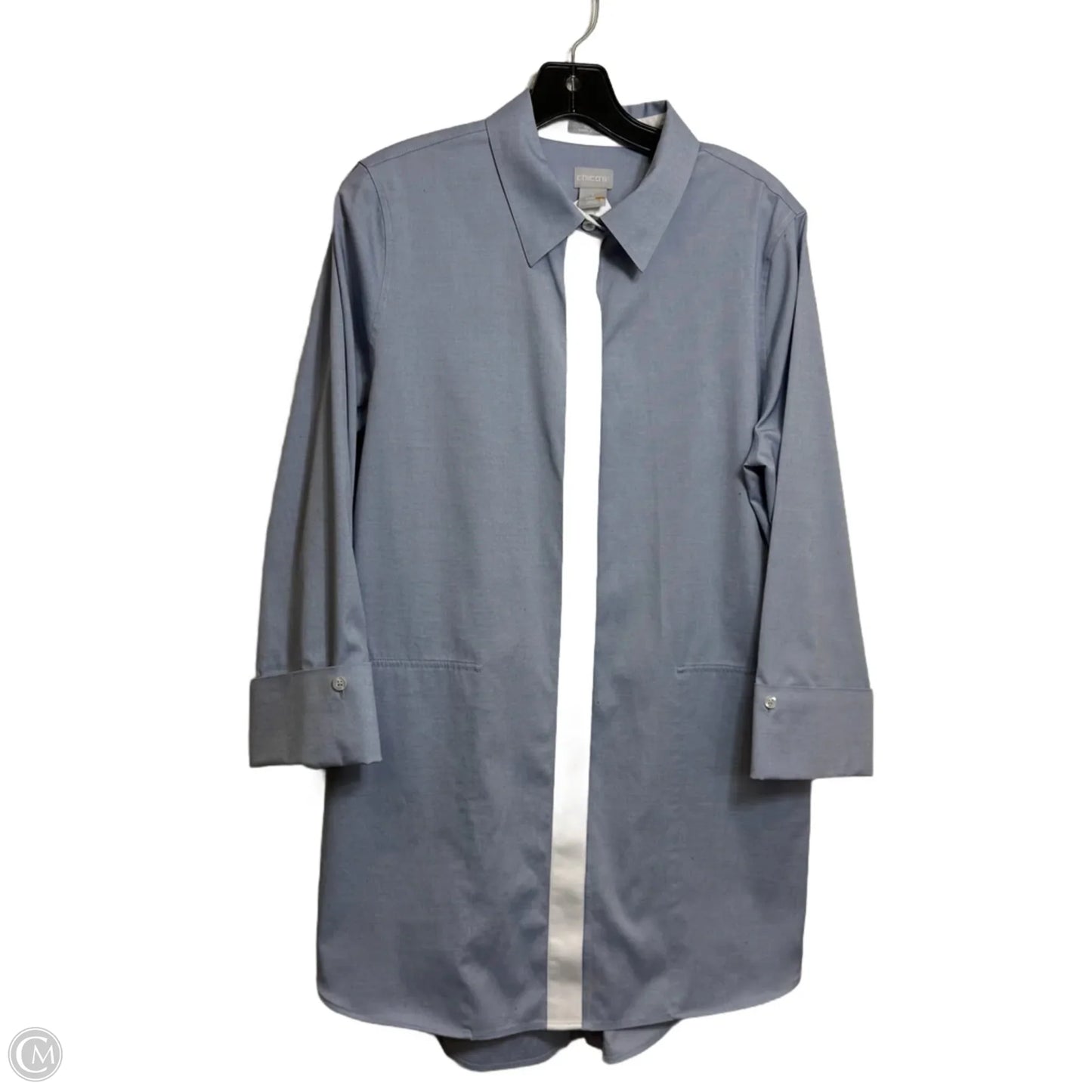 Top Long Sleeve By Chicos In Blue, Size: Xl