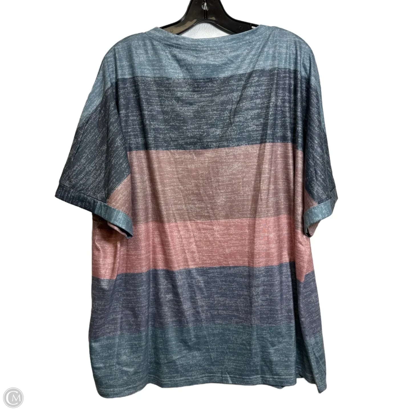 Top Short Sleeve Basic By Bloomchic In Striped Pattern, Size: 18