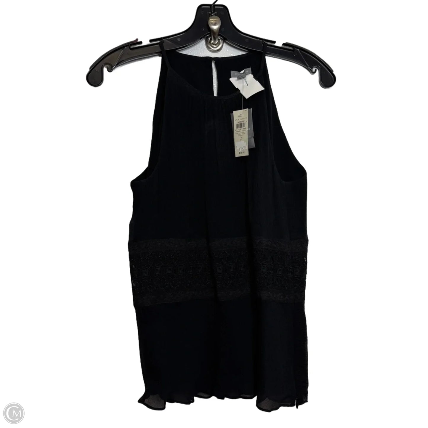 Top Sleeveless Basic By Ann Taylor In Black, Size: 2