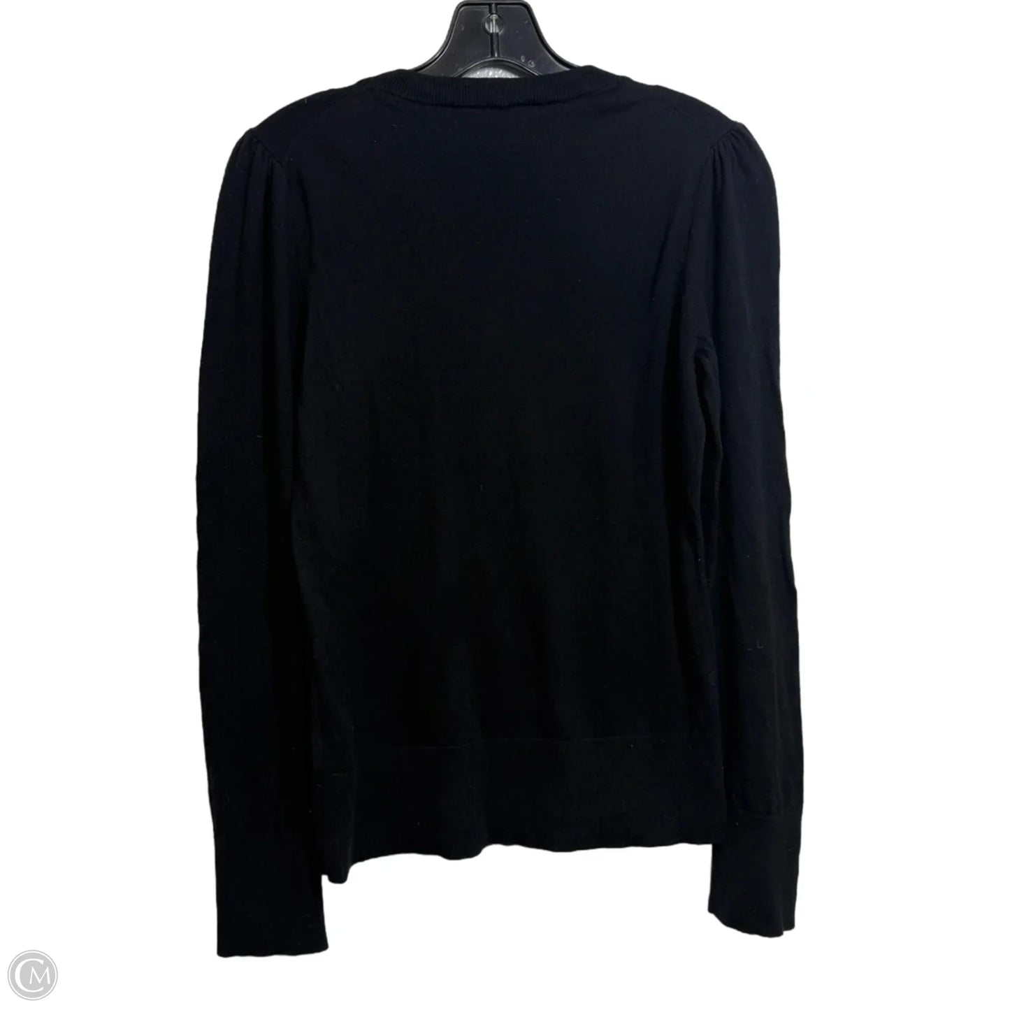 Sweater Cardigan Designer By Kate Spade In Black, Size: M