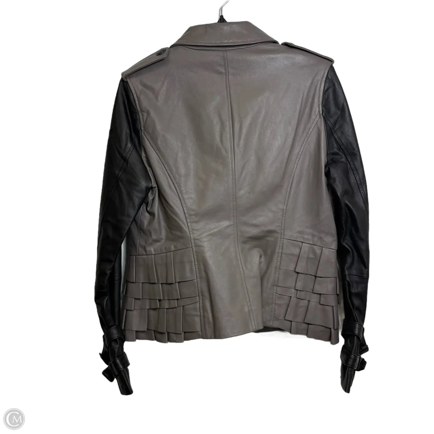 Jacket Leather By William Rast In Grey, Size: L