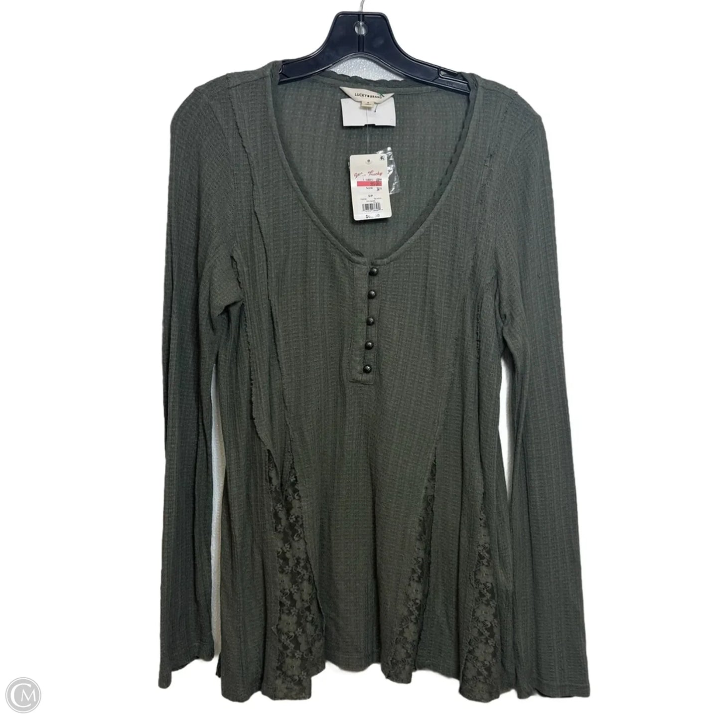 Top Long Sleeve By Lucky Brand In Green, Size: S