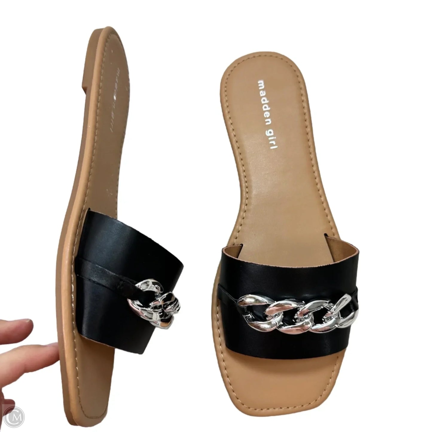 Sandals Flats By Madden Girl In Black, Size: 9.5