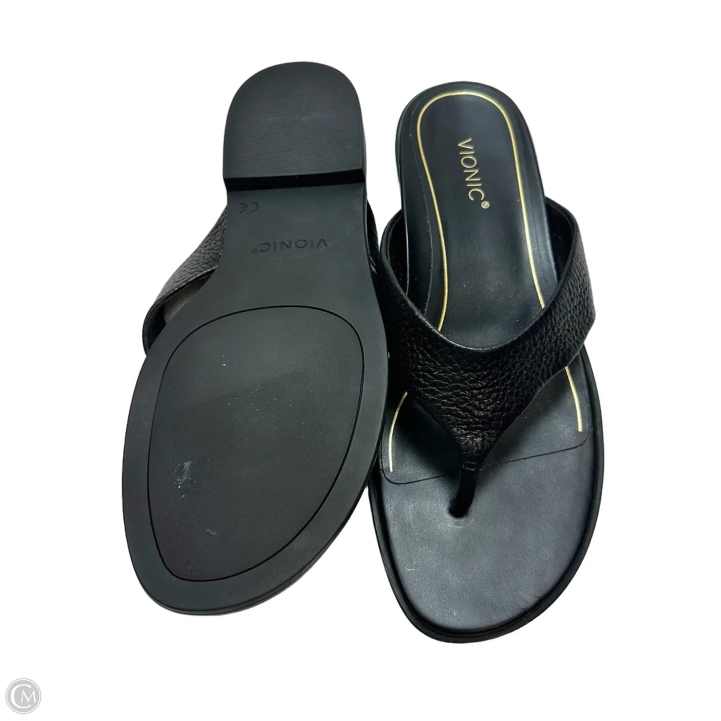 Sandals Flats By Vionic In Black, Size: 8.5