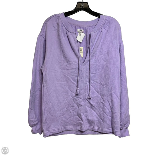 Top Long Sleeve By Aerie In Purple, Size: Xs