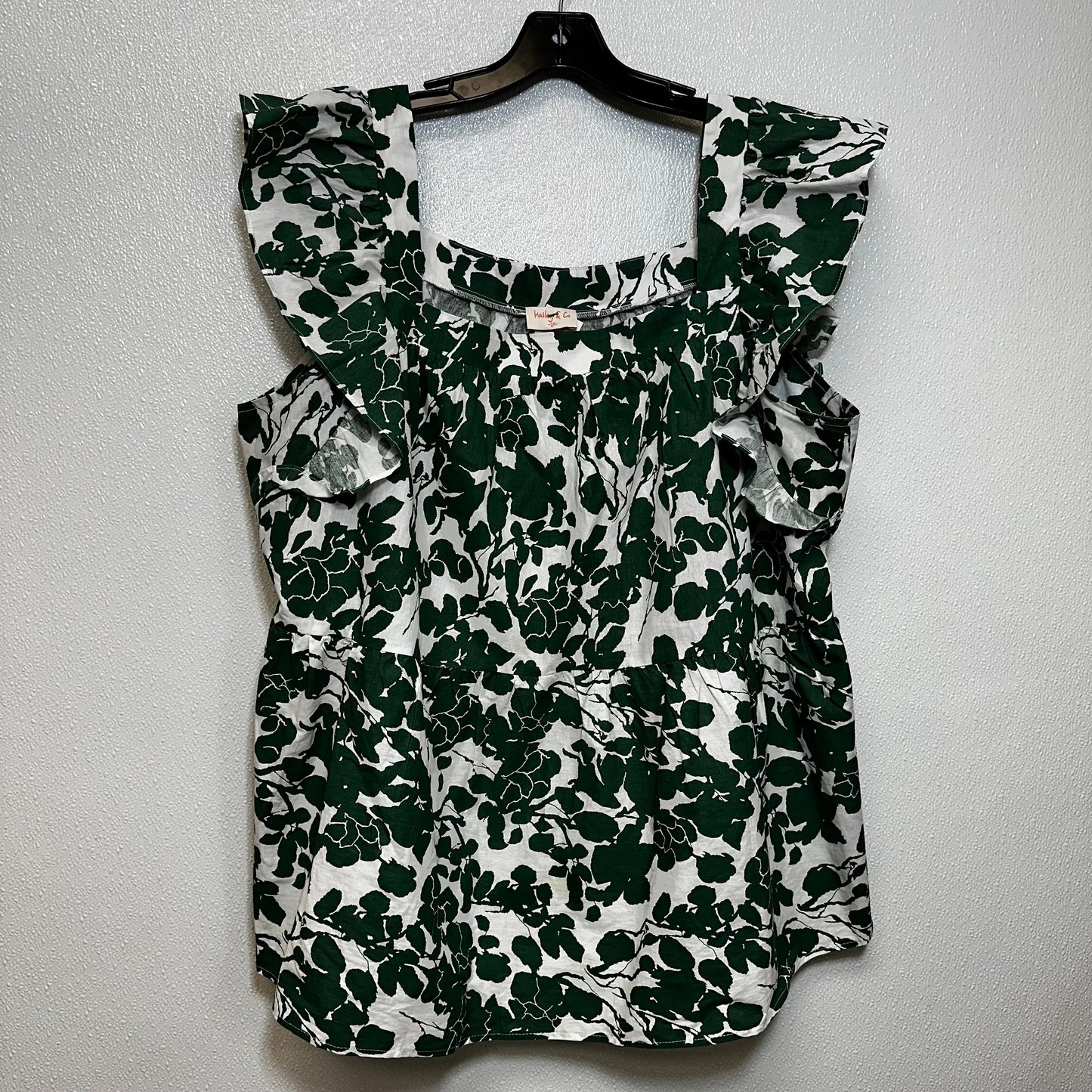 Green Top Short Sleeve Clothes Mentor, Size 2x