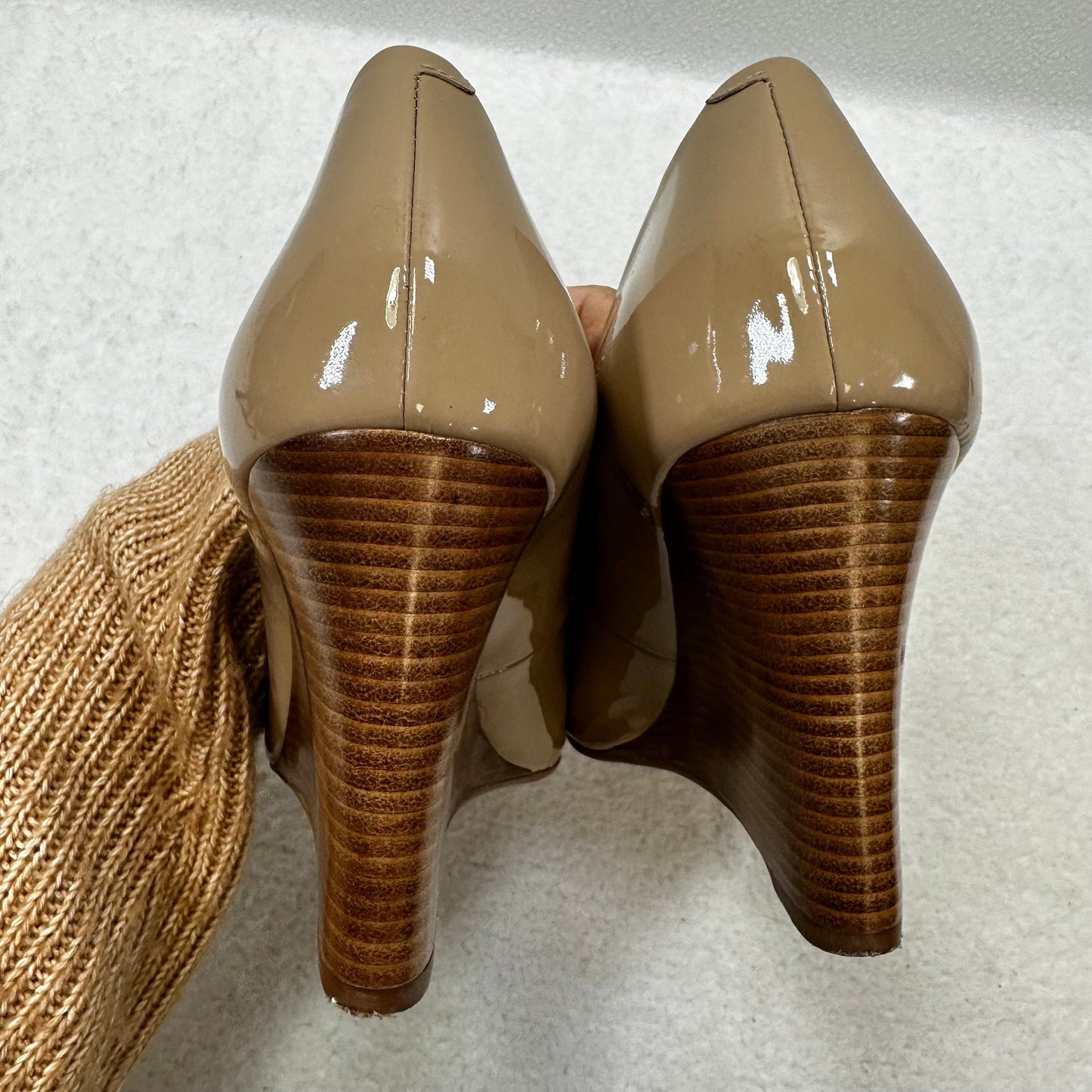 Tan Shoes Heels Wedge Tory Burch, Size 9.5