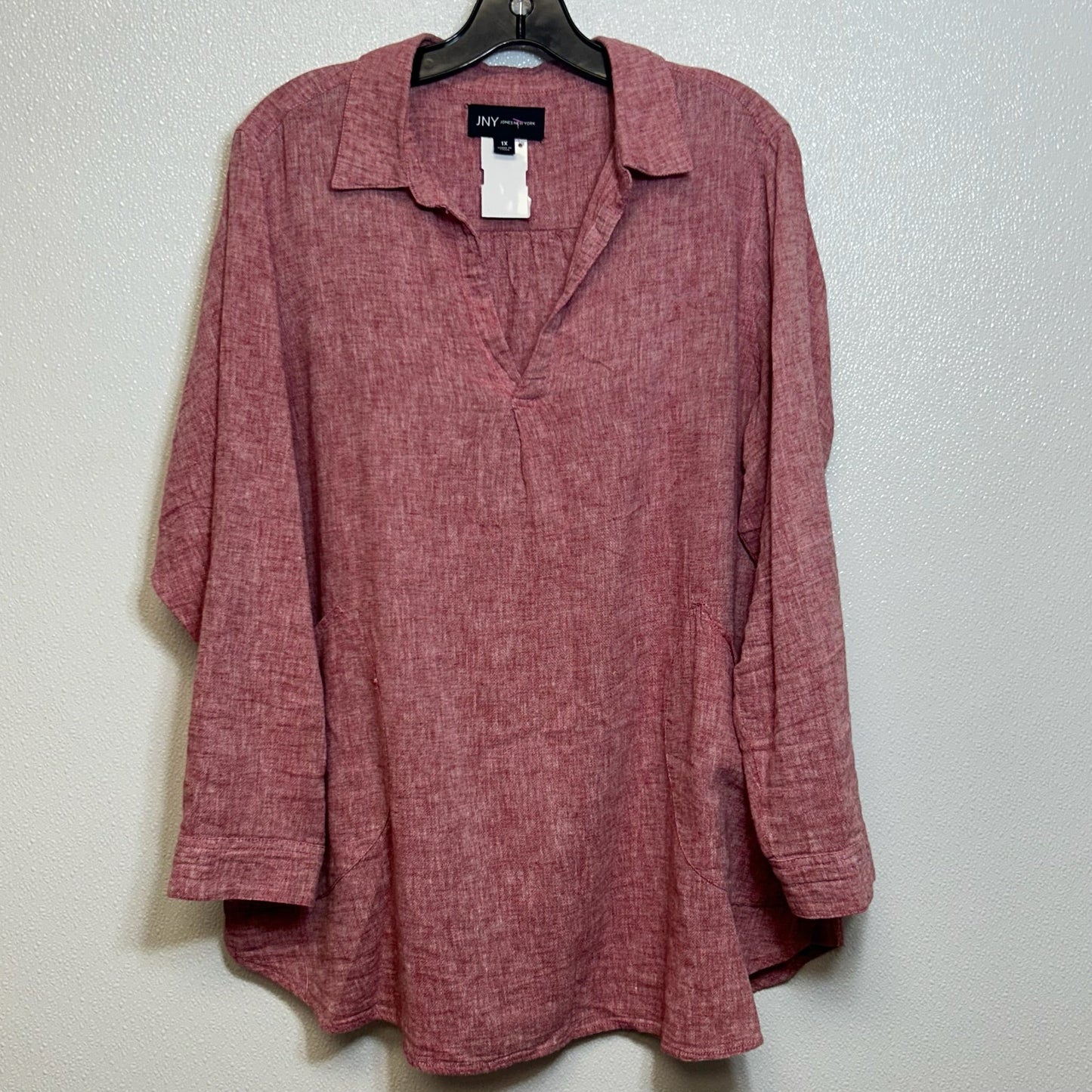 Red Top Long Sleeve Jones New York O, Size 1x