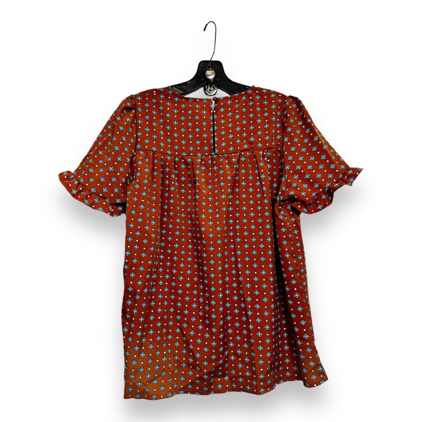 Top Short Sleeve By Shein In Orange, Size: M