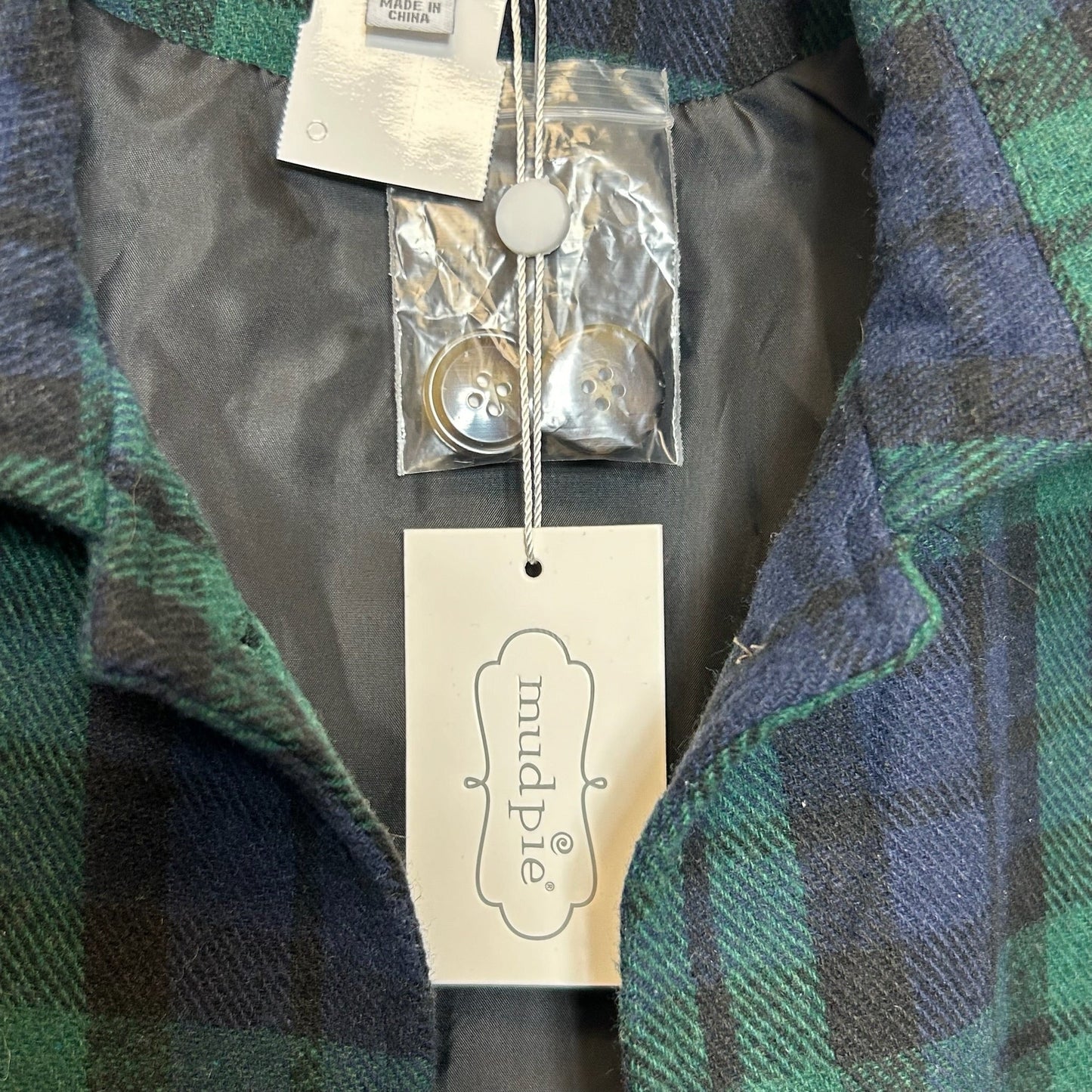 Plaid Poncho Mudpie, Size Os