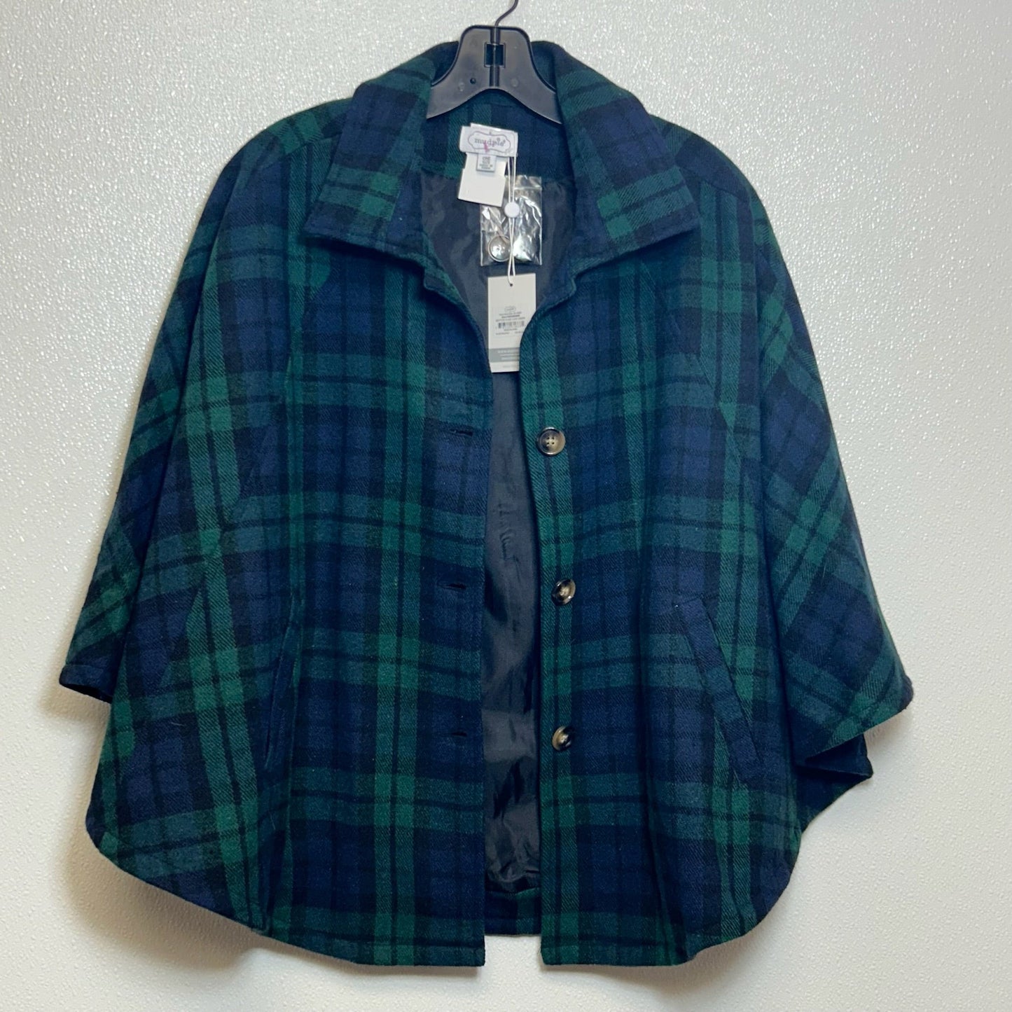 Plaid Poncho Mudpie, Size Os