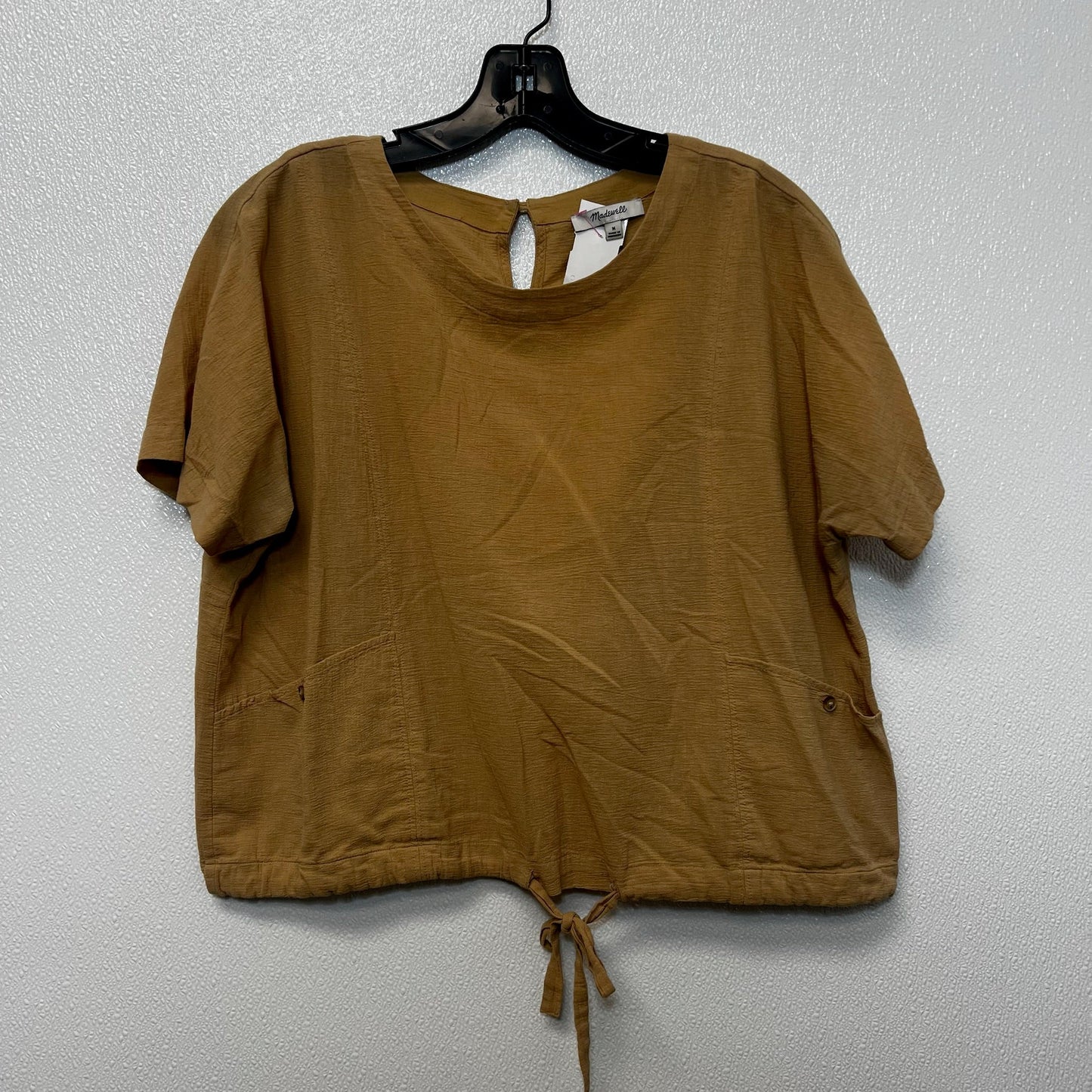 Top Short Sleeve By Madewell In Tan, Size: M