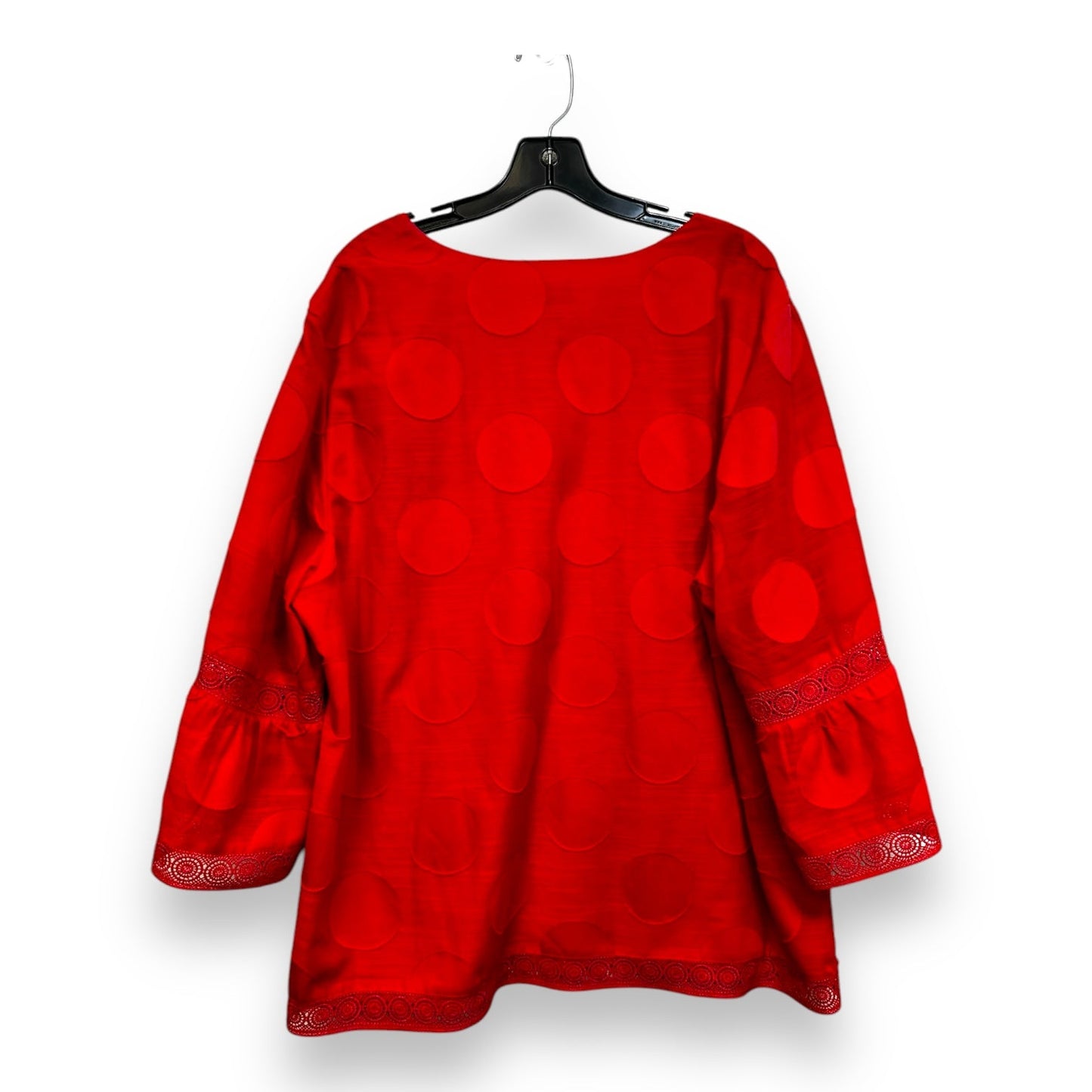 Top Long Sleeve By Chicos O In Red, Size: XXL