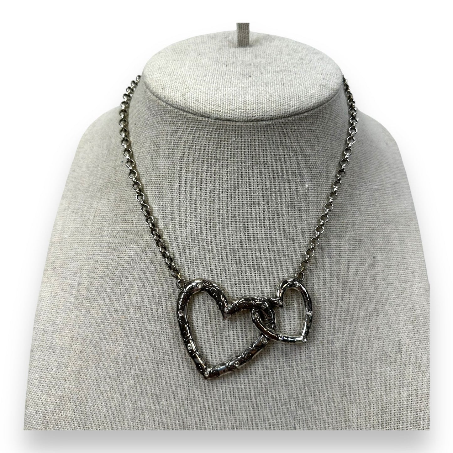 Double heart Necklace Chain By Brighton