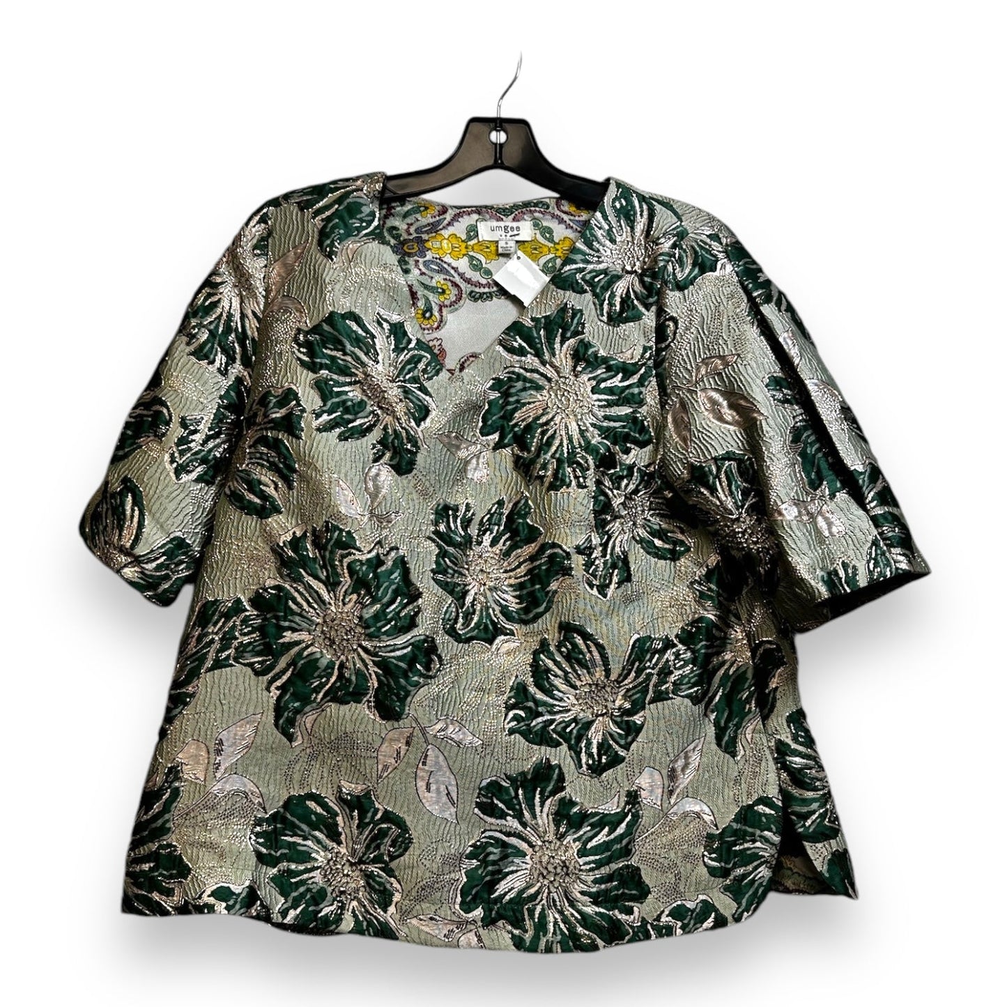 Top Short Sleeve By Umgee In Floral Print, Size: S