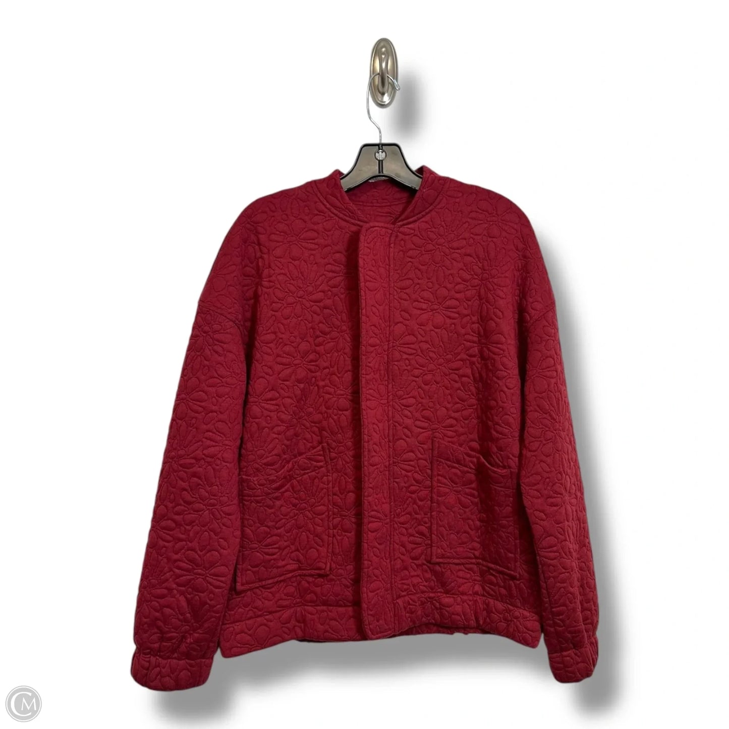 Athletic Jacket By Clothes Mentor In Maroon, Size: S