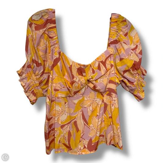 Top Short Sleeve By Nine West In Multi-colored, Size: Xl