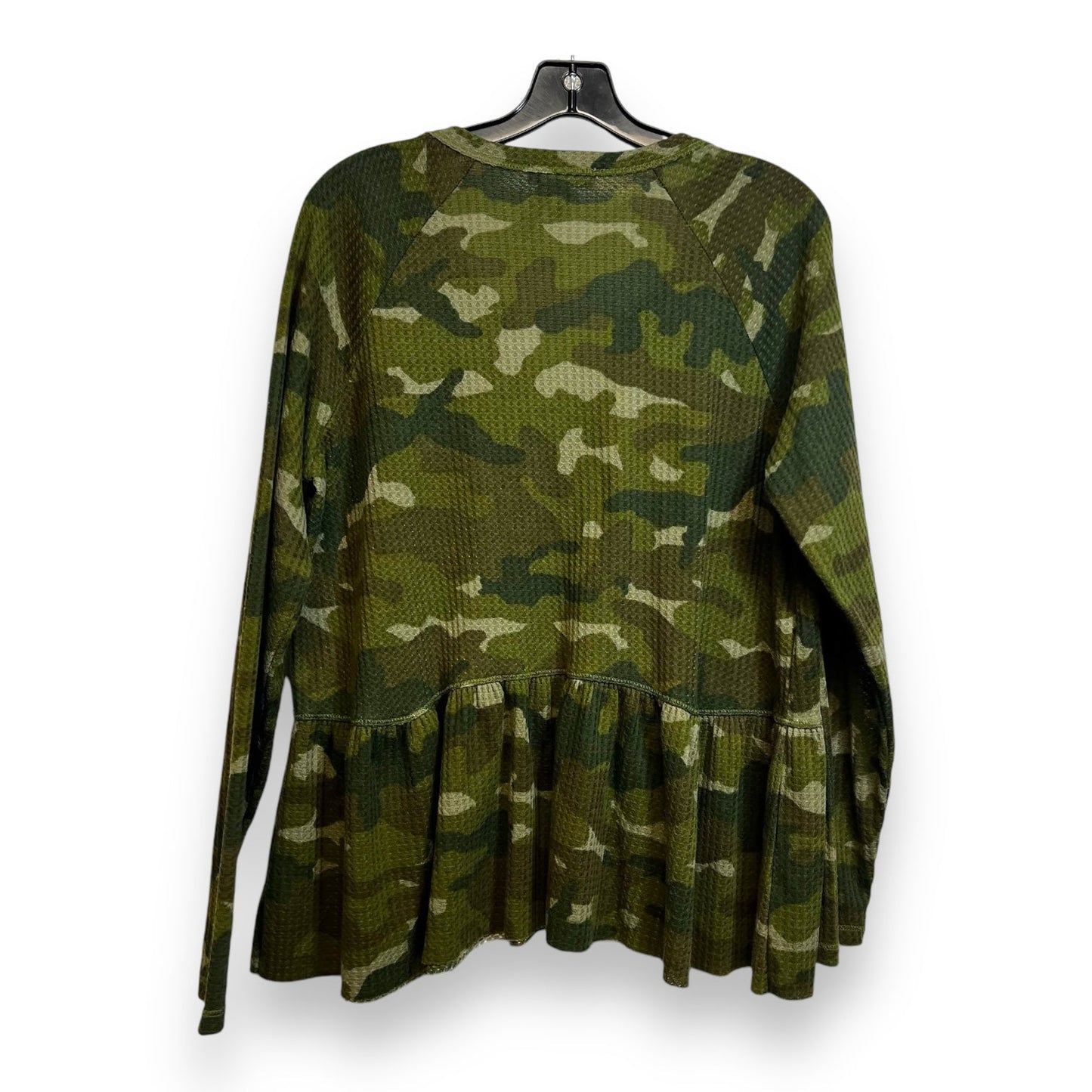 Top Long Sleeve By William Rast In Camoflauge, Size: Xl