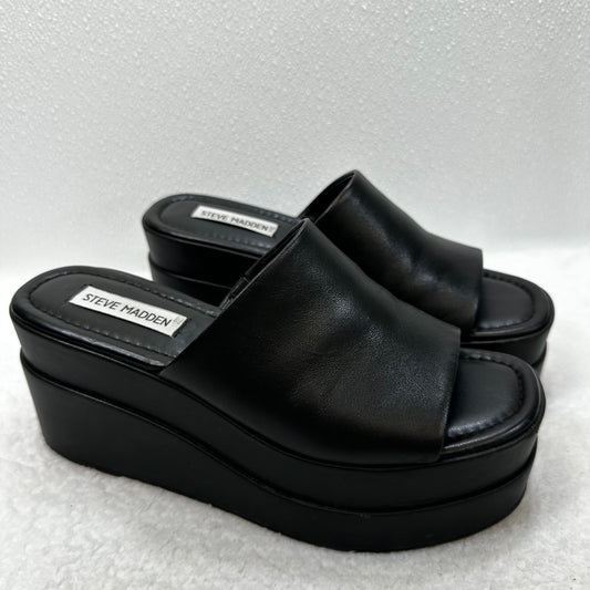 Black Shoes Heels Block Steve Madden, Size 7.5