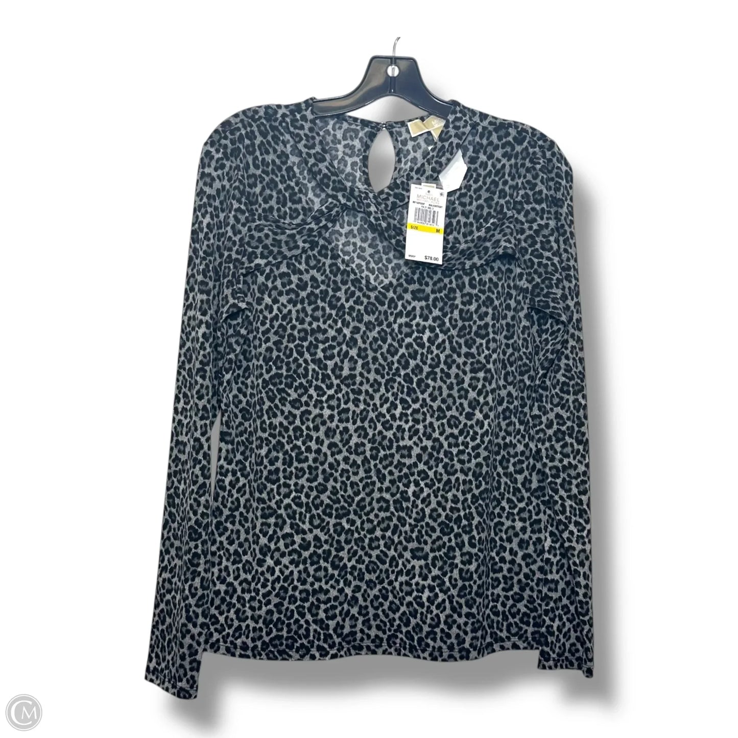 Top Long Sleeve By Michael By Michael Kors In Animal Print, Size: M