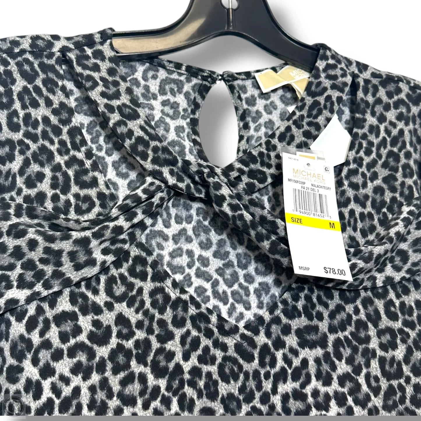 Top Long Sleeve By Michael By Michael Kors In Animal Print, Size: M