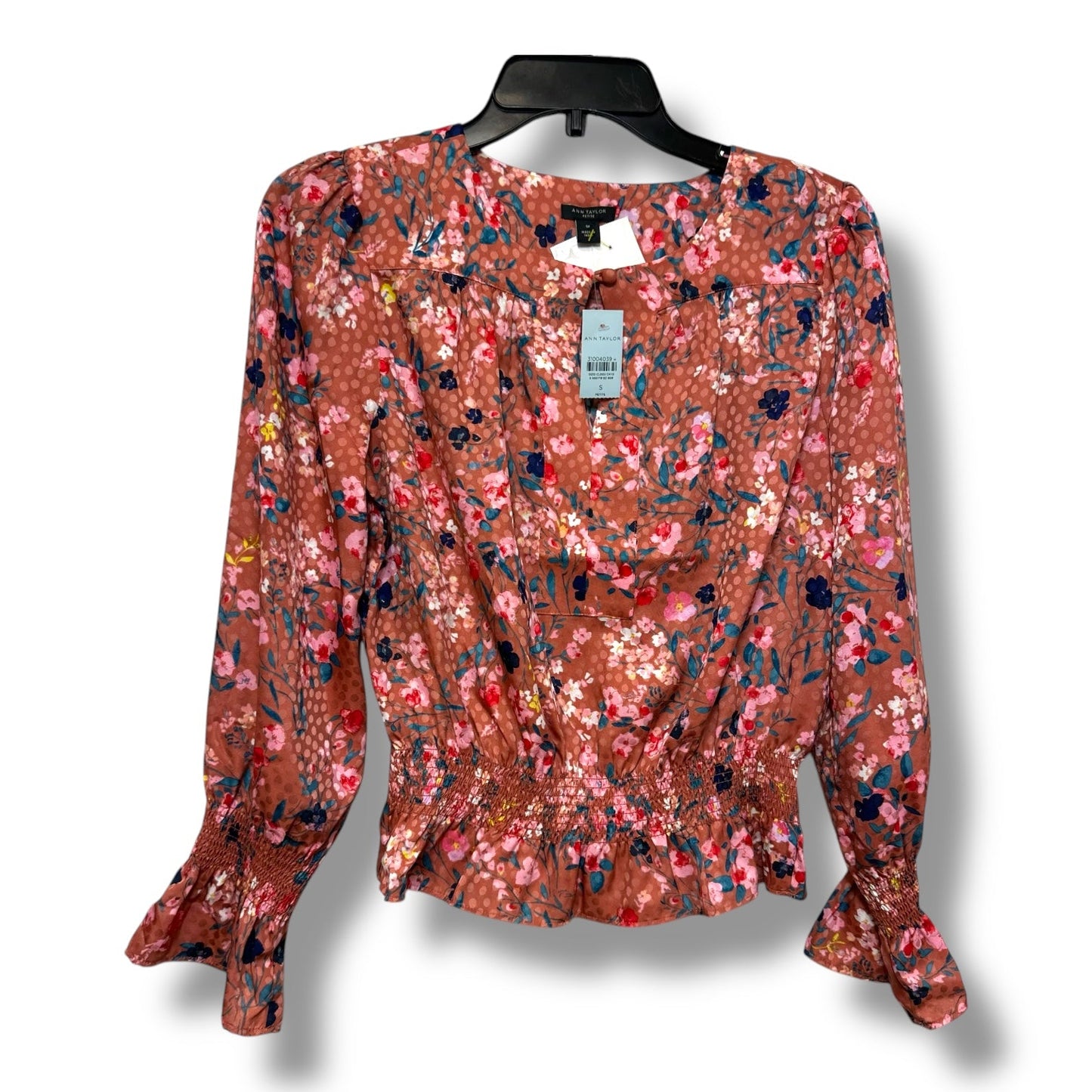 Top Long Sleeve By Ann Taylor In Floral Print, Size: S