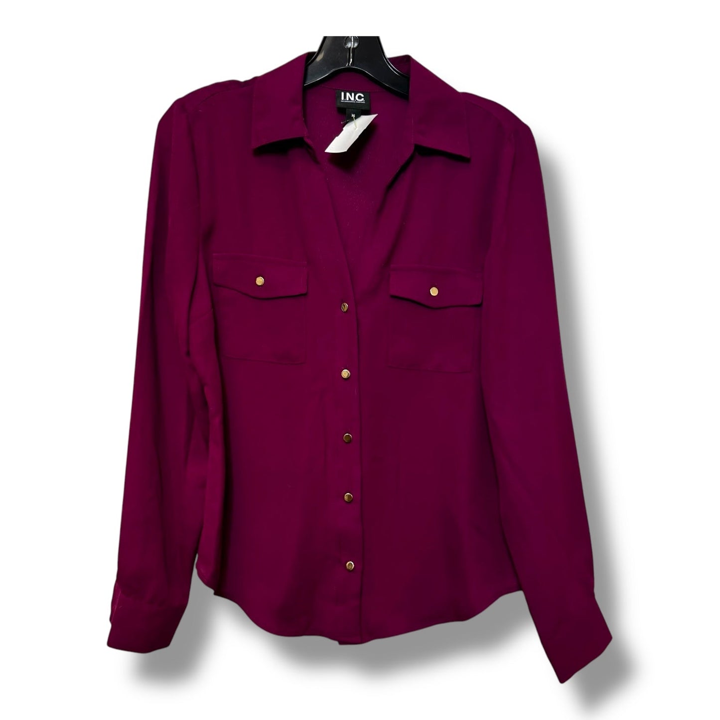 Top Long Sleeve By Inc In Purple, Size: Xs