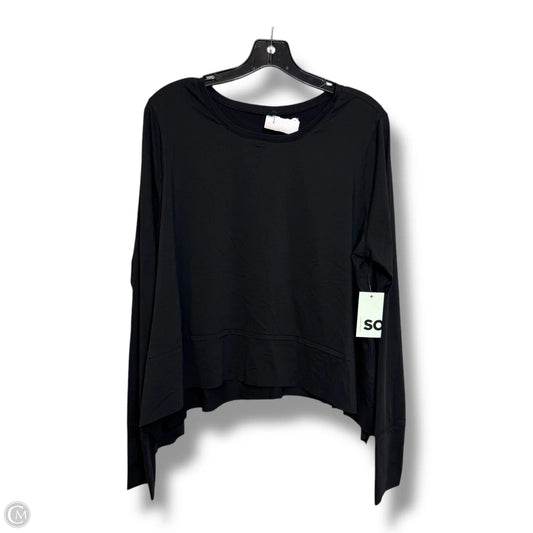 Athletic Top Long Sleeve Crewneck By So In Black, Size: 1x