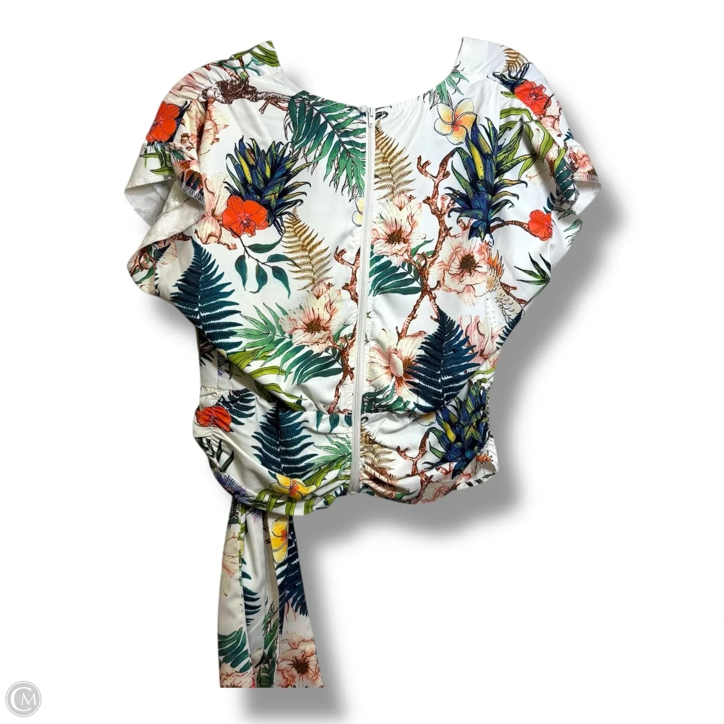 Top Short Sleeve By Fashion Nova In Floral Print, Size: M