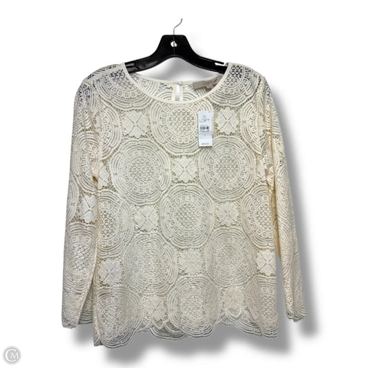 Top Long Sleeve By Loft In Beige, Size: S