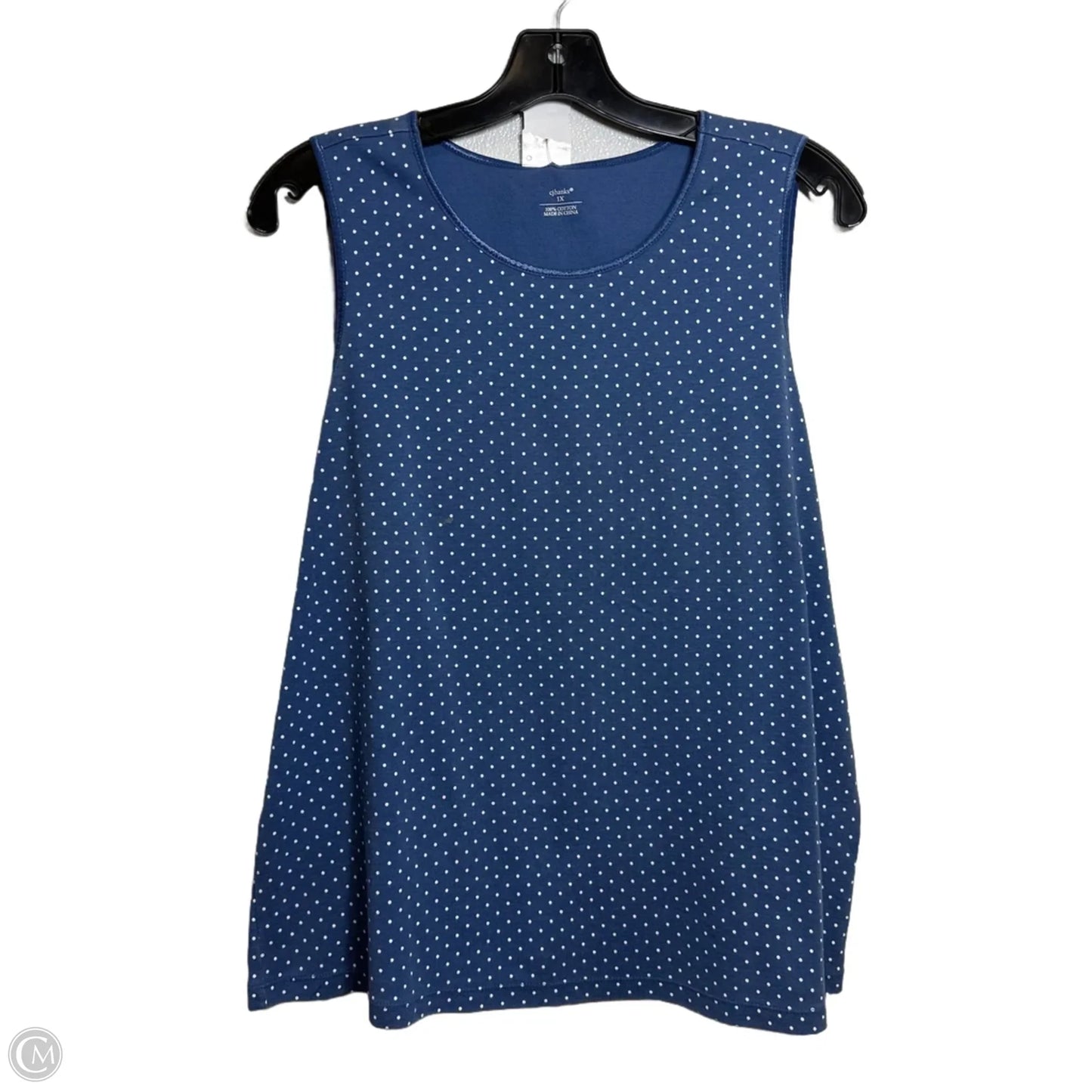 Top Sleeveless By Cj Banks In Blue, Size: 1x