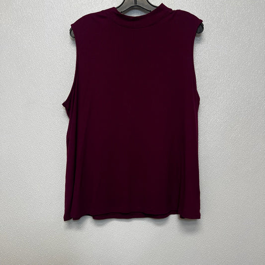 Top Sleeveless By Apt 9 In Purple, Size: Xxl