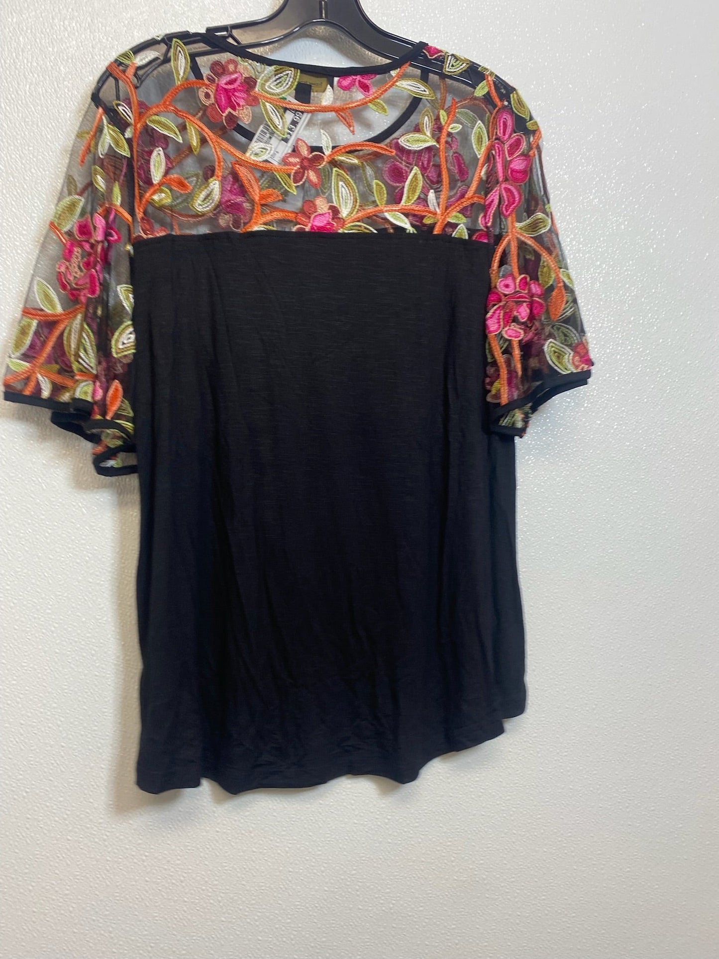 Black Top Short Sleeve Suzanne Betro, Size S