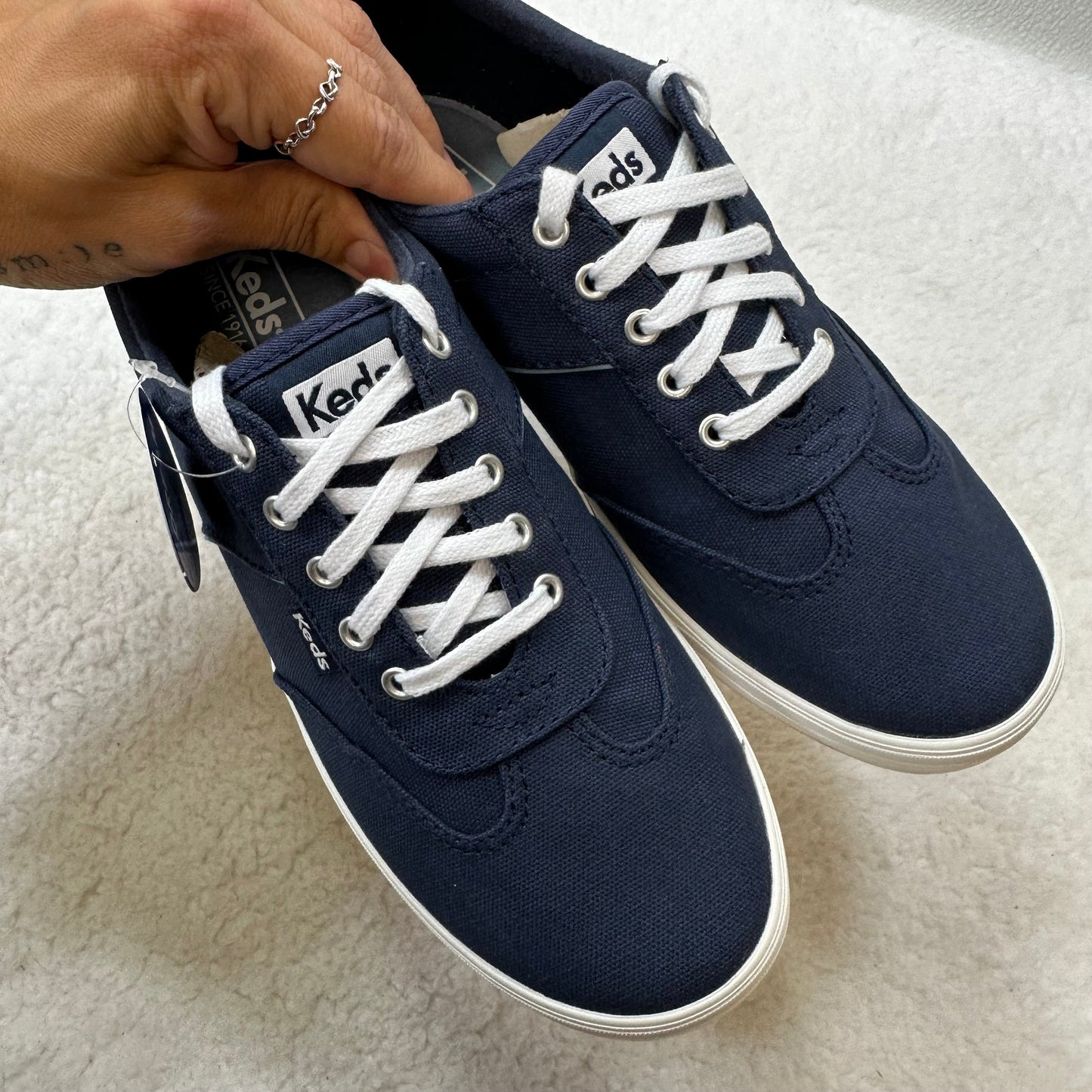Navy Shoes Sneakers Keds, Size 7