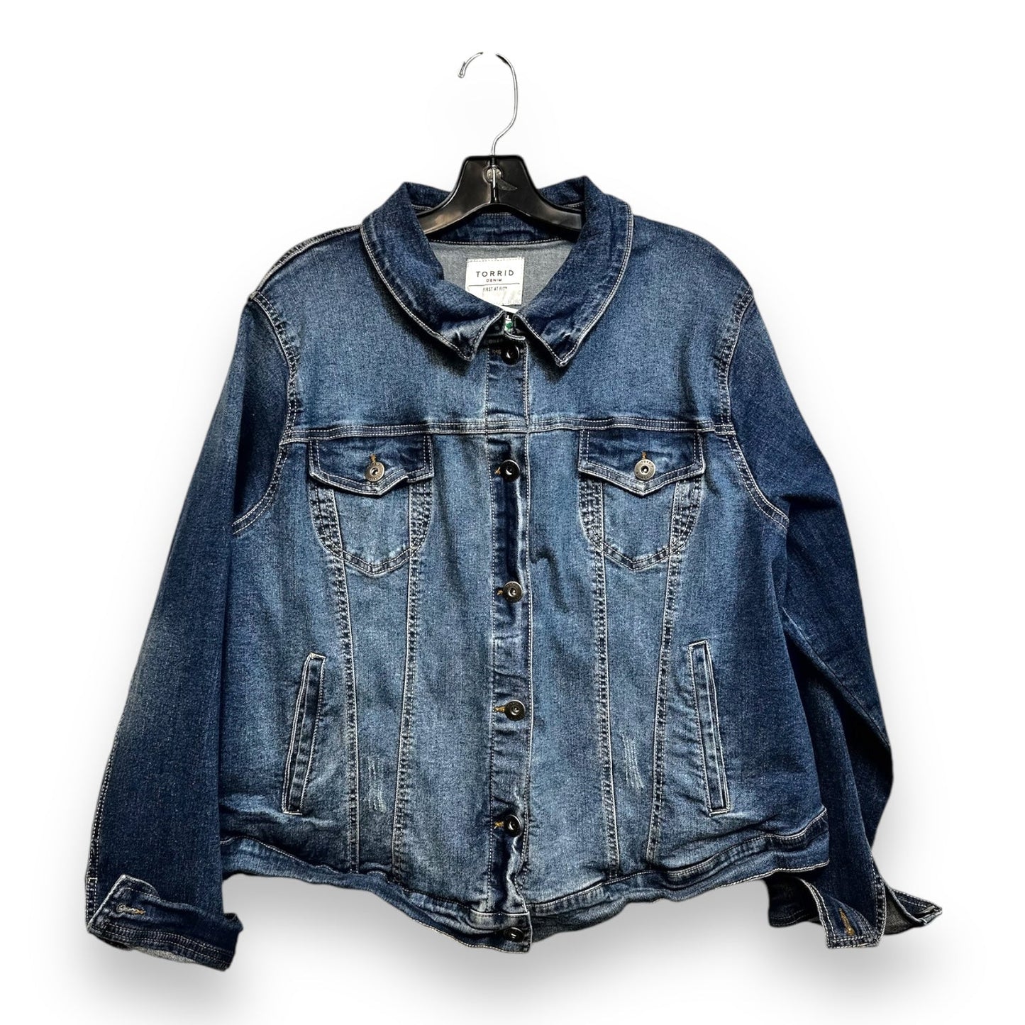 Jacket Denim By Torrid In Denim, Size: 3