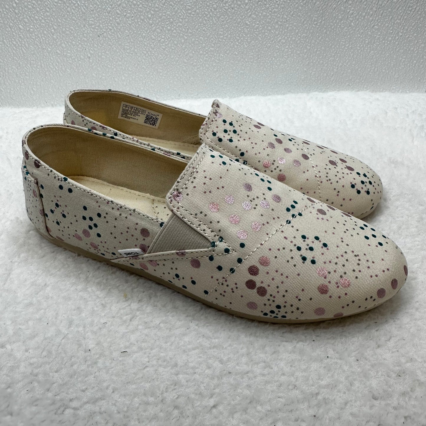 Polkadot Shoes Flats Boat Toms, Size 7