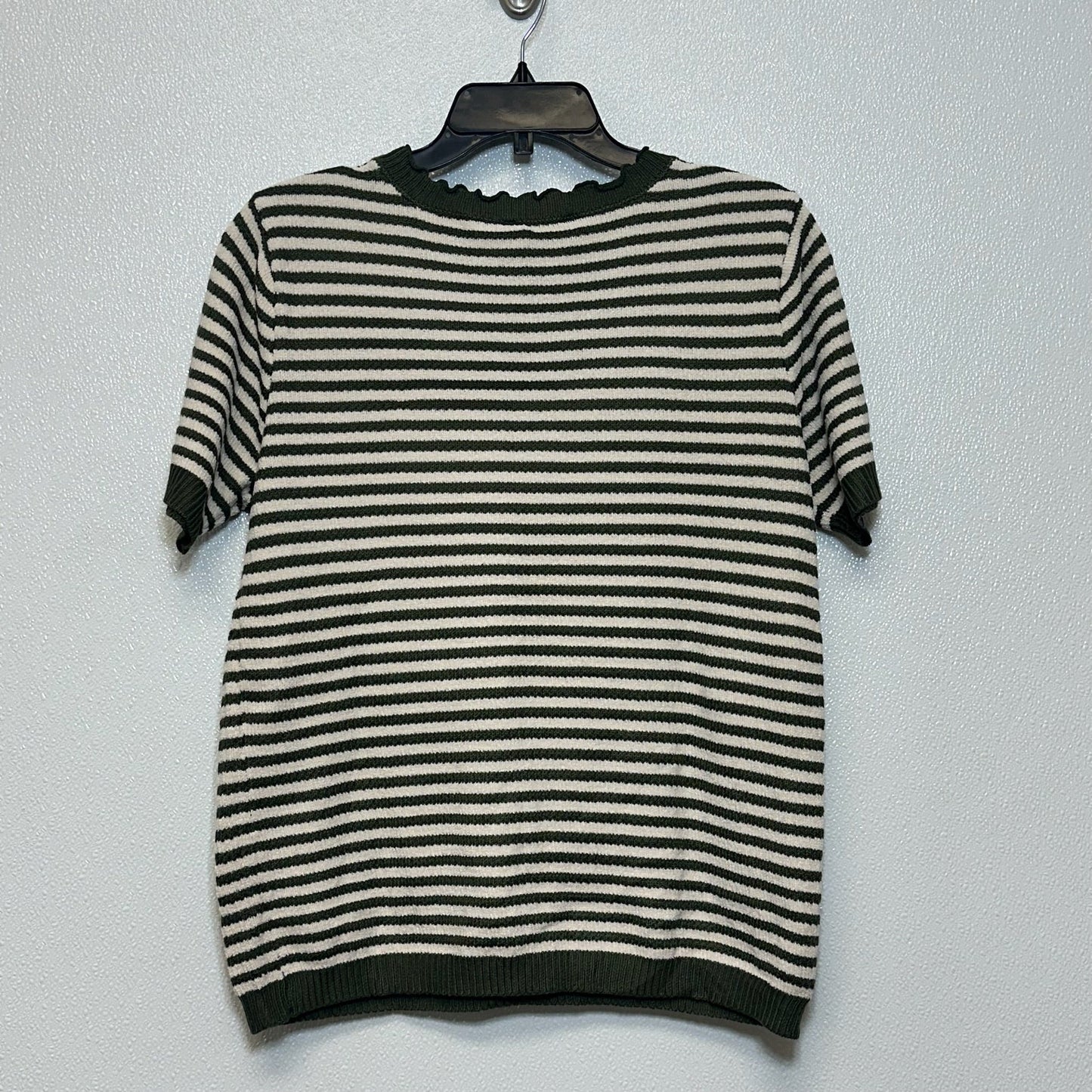 Olive Sweater Short Sleeve Loft, Size L