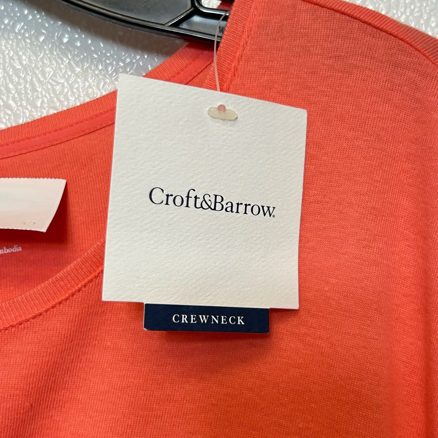 Top Short Sleeve By Croft And Barrow In Coral, Size: 3x