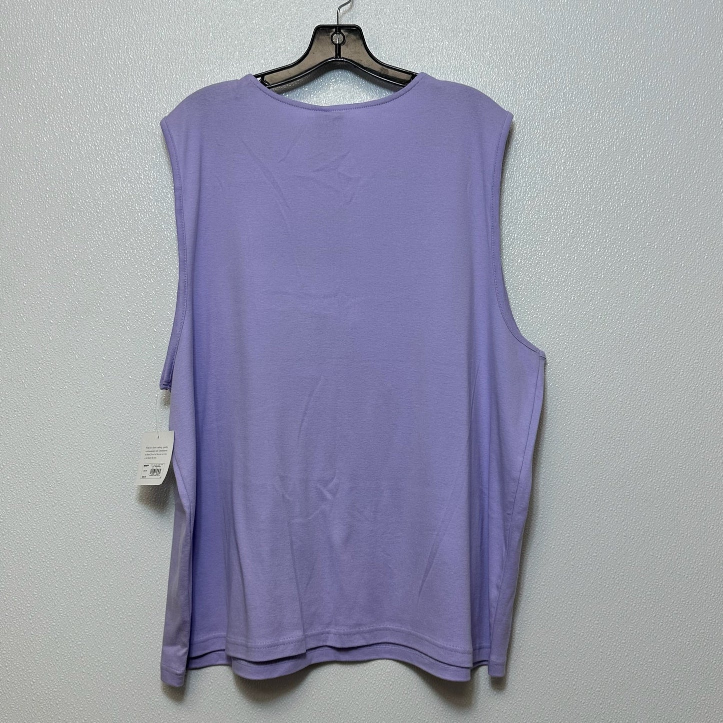 Top Sleeveless By Croft And Barrow In Purple, Size: 3x