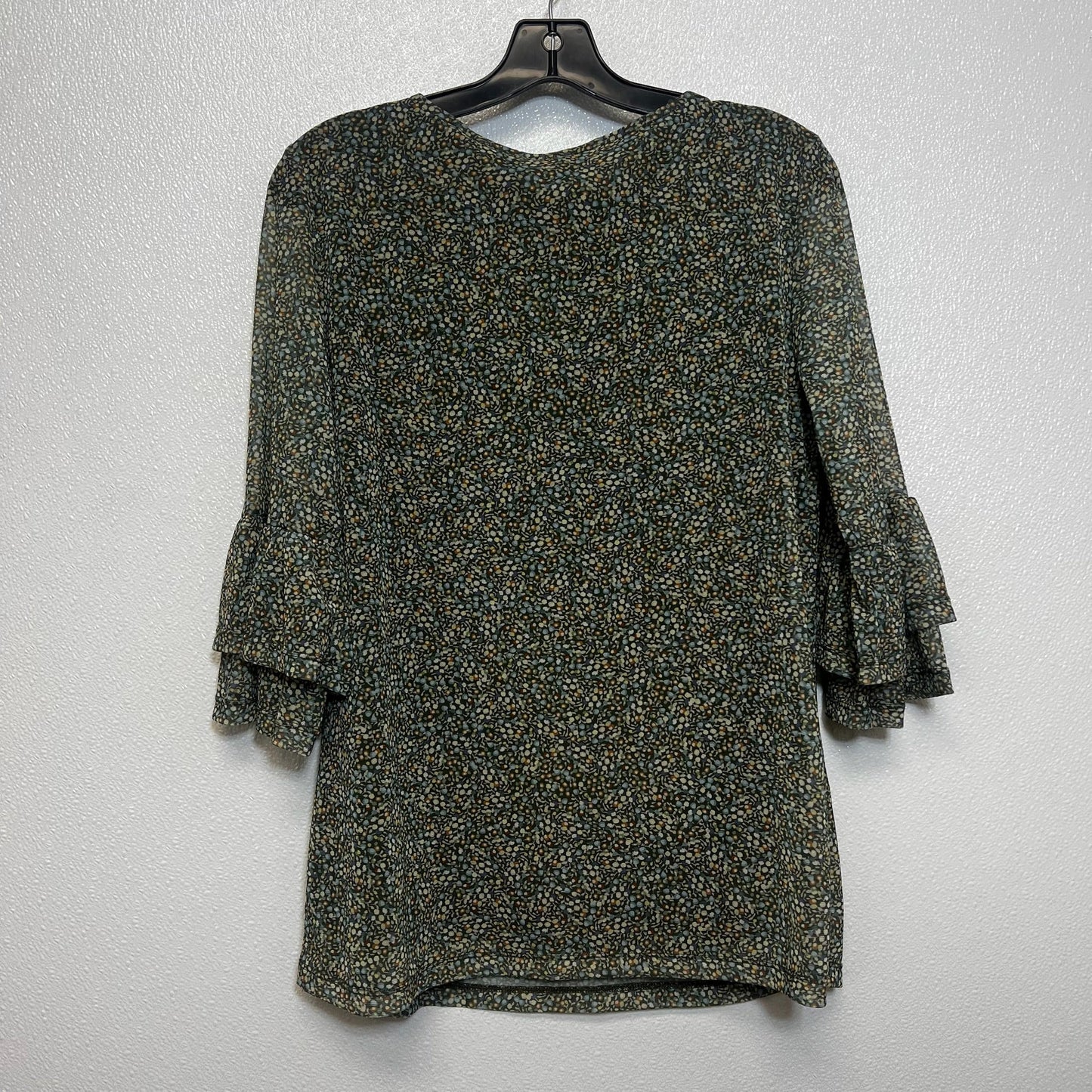 Top Short Sleeve By Christopher And Banks In Olive, Size: M