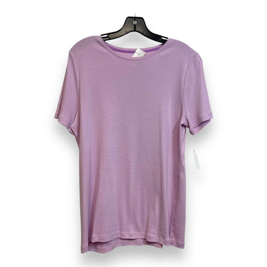 Top Short Sleeve Basic By Talbots O In Lilac, Size: L