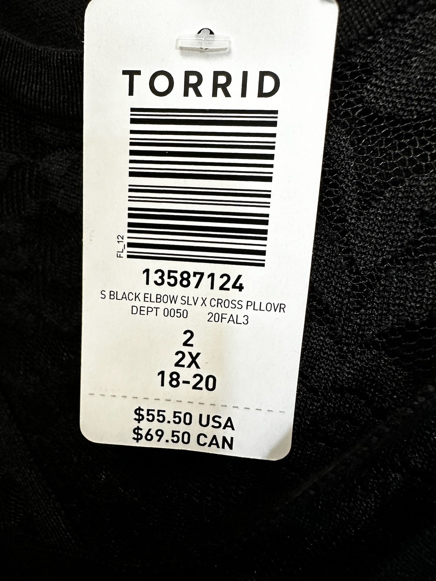 Sweater Short Sleeve By Torrid In Black, Size: 2x