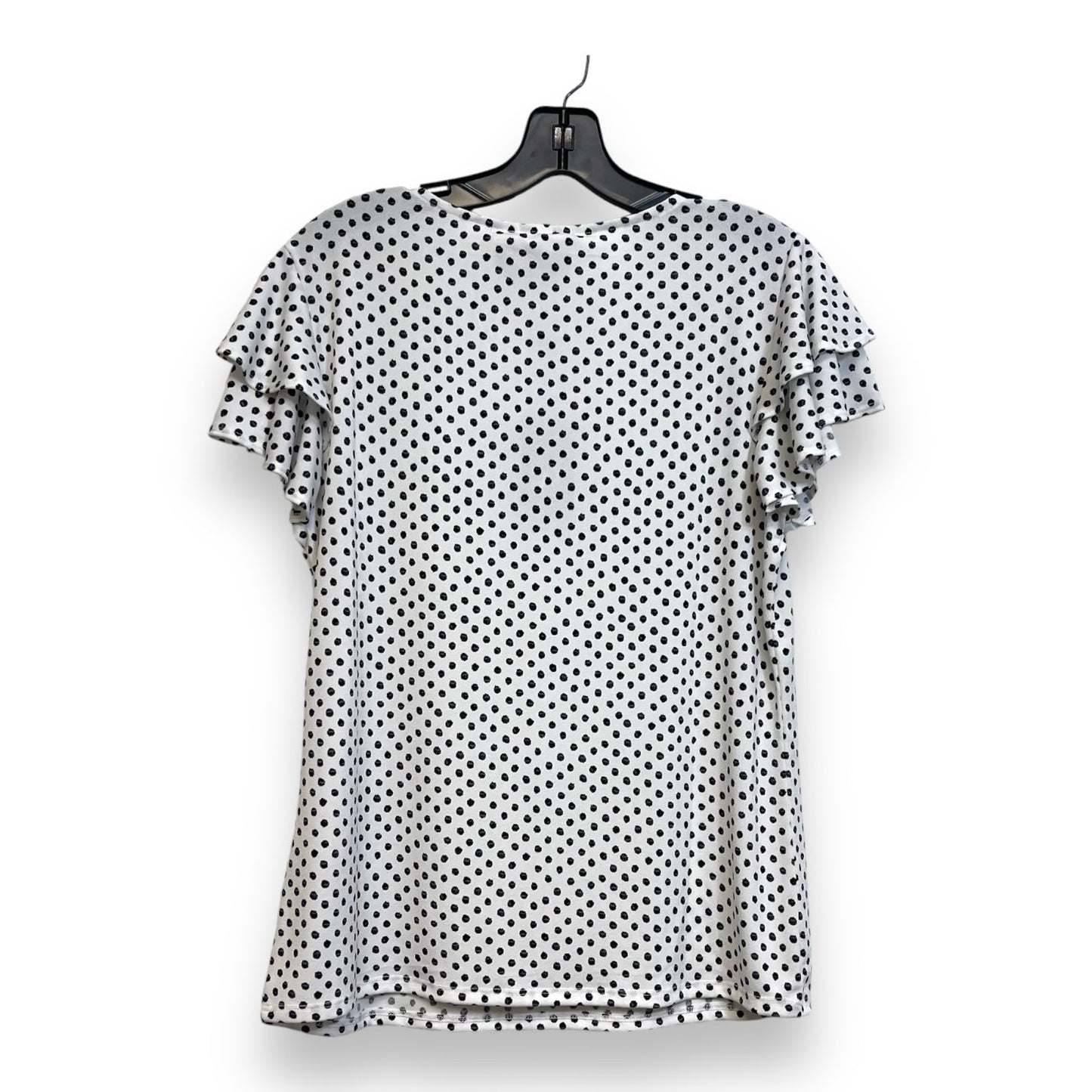 Top Short Sleeve By Adrianna Papell In Polkadot, Size: M