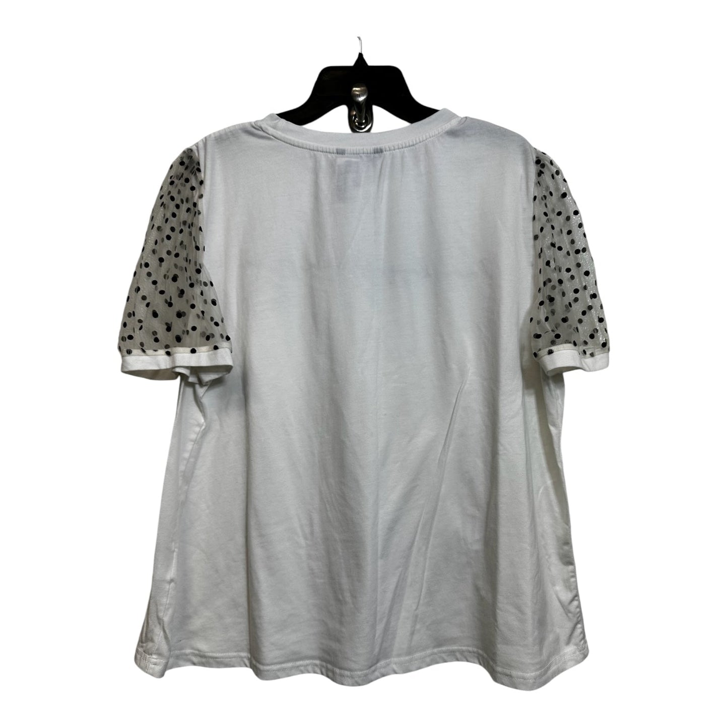 Top Short Sleeve By Shein In White, Size: 3x