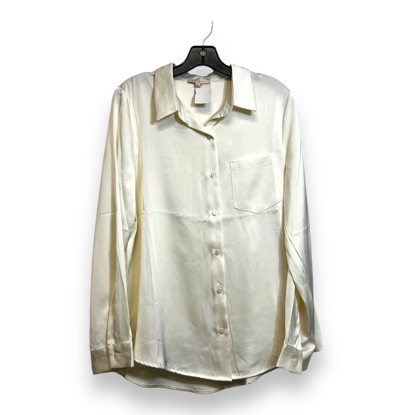 Top Long Sleeve By Skies Are Blue In Ivory, Size: M