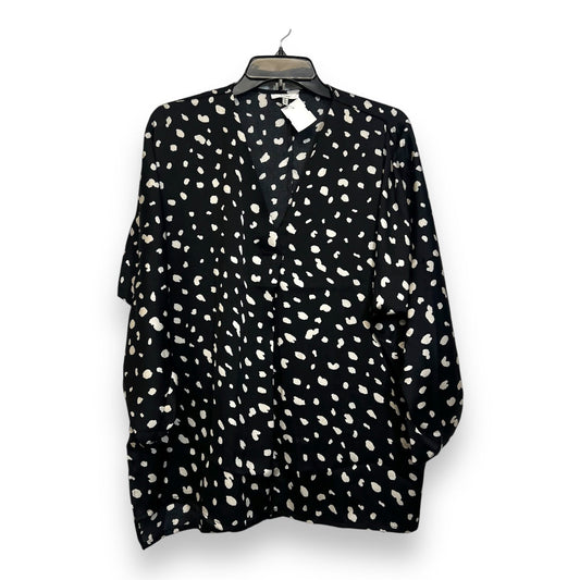 Top Long Sleeve By Jodifl In Black & Cream, Size: S